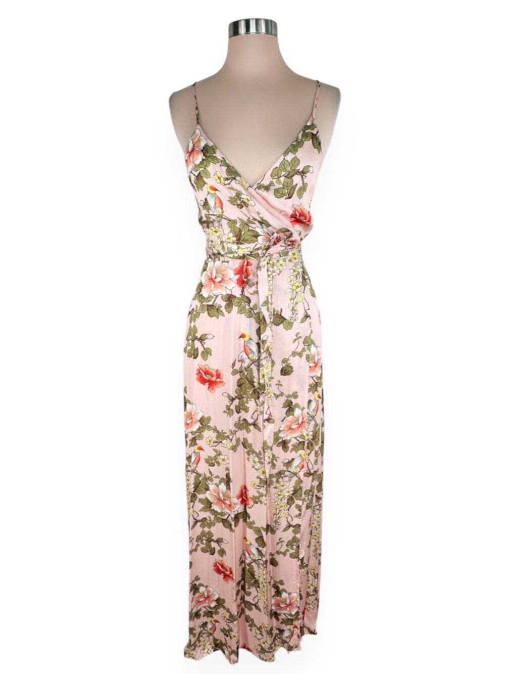 Majorelle Cubano Maxi V-Neck Strappy Back Bellbird Floral Wrap Dress NWT New S - Picture 4 of 7